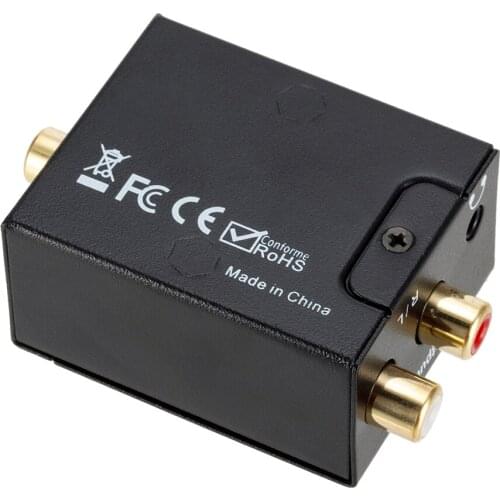 3.5mm Optical Digital Stereo Audio S/PDIF Toslink Coaxial Signal To Analog Converter DAC Jack 2*RCA Amplifier Decoder Adapter