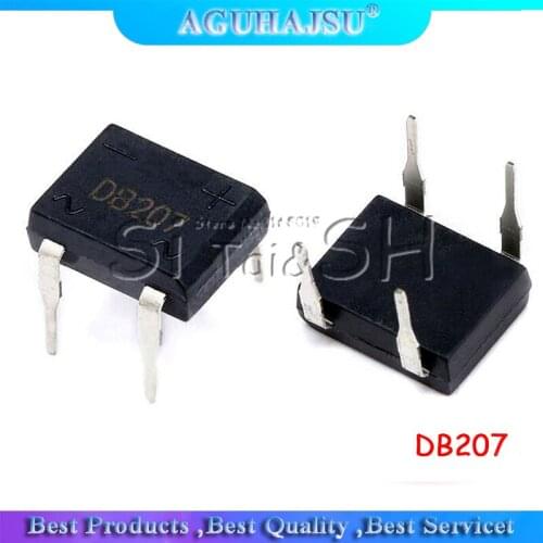 50PCS DB207 DIP B207 DIP4 Bridge Rectifiers 1000V 2A new and original IC