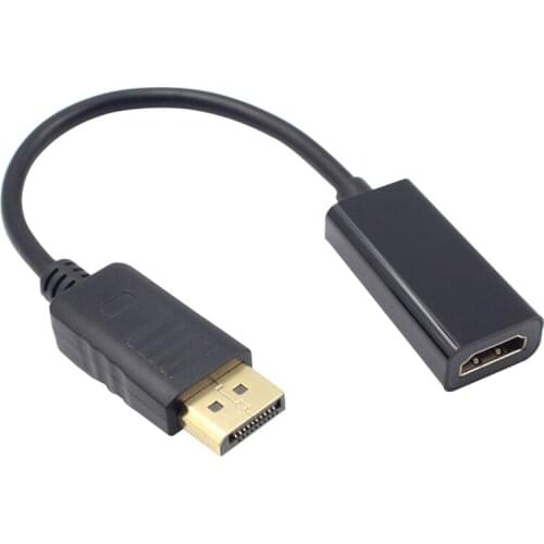 DP To HDMI Adapter HDTV Cable Adapter Converter Male To Female Support 1080P for HDTV Projector Displays