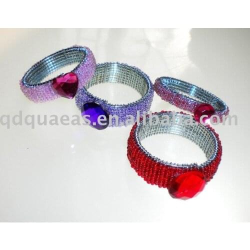 Acrylic napking ring with crystal