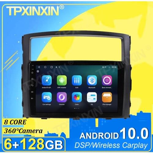 Android 10.0 6G+128G Carplay For Mitsubishi Pajero 2006-2011 360 Camera DSP Multimedia Player Radio Tape Recorder Video Navi GPS