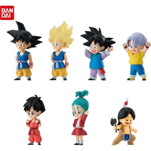 BANDAI Gashapon DRAGON BALL ADVERGE EX DRAGON CHILDREN Vol.2 Super Saiya Son Goku Torankusu Bulma Anime Figure PVC Action Toys