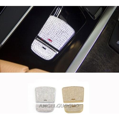Angelguoguo Car Electronic Handbrake AUTO H P Button Cover Trim For BMW 5 series G38 G30 G01 X3 X4 G02 2018 2019