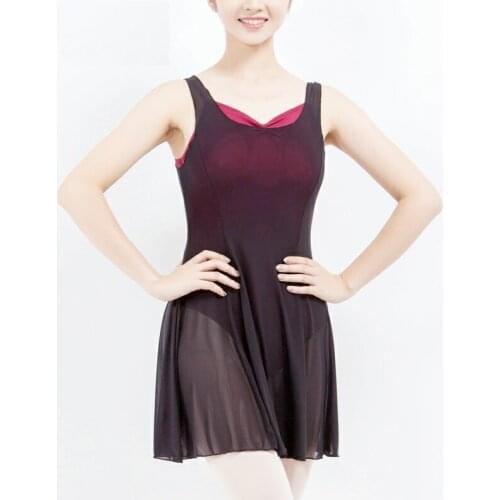 Black Adult Ballet Leotards Dress Ballerina Lace Bodysuit Girls Dance Costume Ballet Leotards For Women Classical Dance Clothes