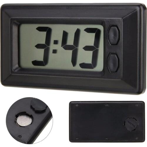 LCD Digital Clock Car Dashboard Clock Desk Date Time Ultra Thin Digital Calendar Clock for Car Motorcycle Accessory