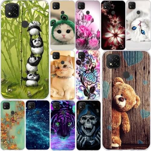 For Redmi 9C 9 C Redmi9c NFC Case Soft TPU Case For Xiaomi Redmi 9C Redmi9c NFC Cover Pandas Funda For Redmi 9C 9 C NFC Shell