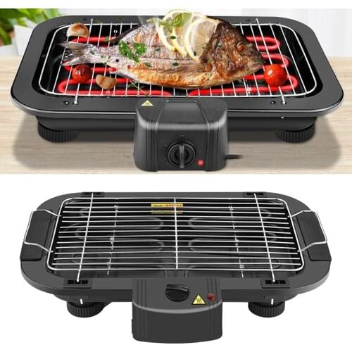 Electric Table Top Grill BBQ Barbecue Garden Camping Cooking Indoor 1300W