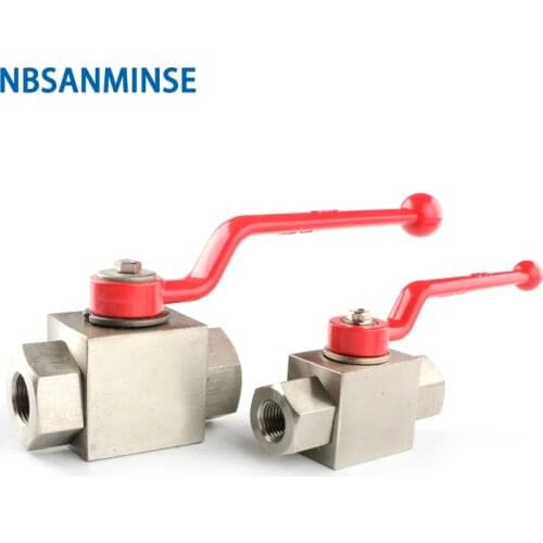 Stainless Steel High Pressure Hydraulic Ball Valve KHB-G1/8 1/4 3/8 1/2 Anti corrosion Design SS304 SS316 NBSANMINSE