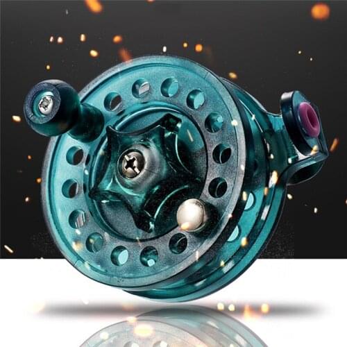 Ice Fishing Horizontal Reel Carp Feeder Fly Bait Winter Rod Plastic Reel Fish DIY Hand Pole Accessories