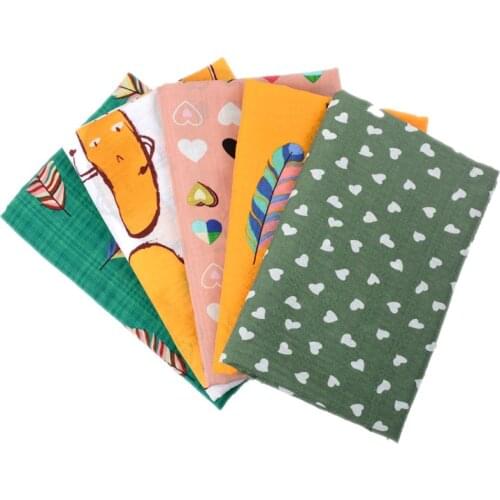 50*145cm Printed Cotton Linen Fabric Summer Cool Fabric for Curtain Tablecloth DIY Sewing Clothing Dress Pajamas