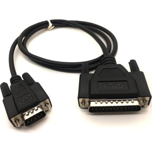 Customized pure copper wire with shielded DB9 pin to DB25 pin data cable Serial port 9 revolution 25 male transmission line