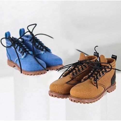1:6 Scale Soldier Artificial Shoes Mens Trendy British Style Mens Classic Casual Martin Boots 12'' Action Figure Boots Model