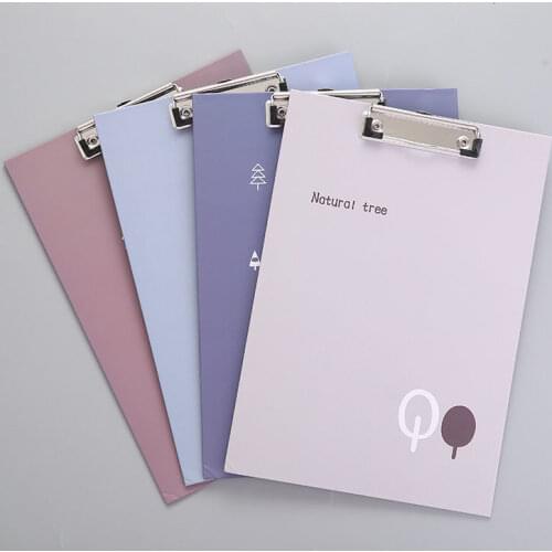 Cartoon Small Fresh A4 Board Clip Paper Folder Board Size Writing Pad Clip File Folder Office Stationery