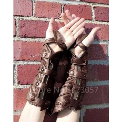 Male Medieval Viking Larp Knight European Bracers Women Buckle Armor Steampunk Archer Gauntlet Cosplay Costume Steampunk for Man