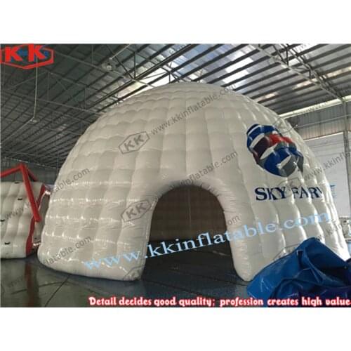 Inflatable vaulted inflatable double door tent Businesses brand display of white tents Factory customization in China