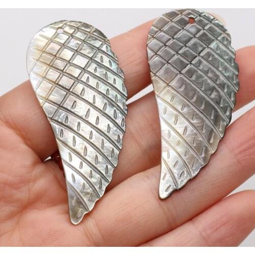 Natural Freshwater Shelll Leaf-shaped Pendant Loose Beads Cute Retro Make DIY Necklace Bracelet Sweater Chain Bead