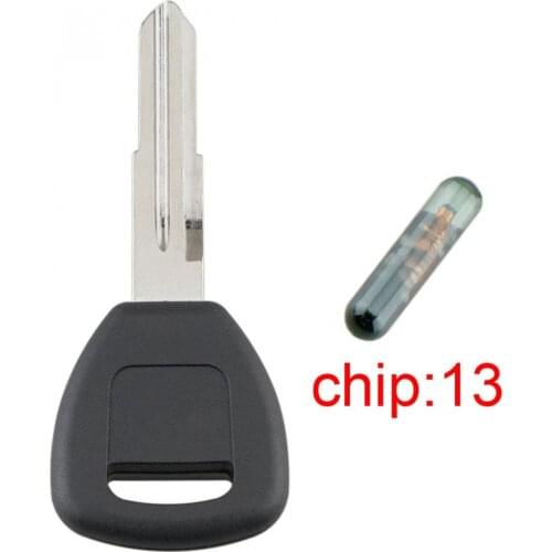 Uncut Blade Blank Car Replacement Key Ignition with 13 Transponder Chip HD106-PT Fit for Honda Acura