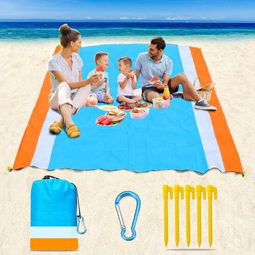 Newest Arrival Multifunctional Camping Mat Variegated Color Rectangle Shape Moisture-proof Beach Blanket