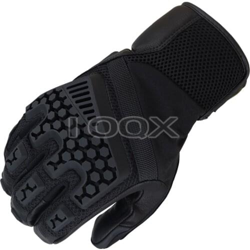 Rev Sands 3 Gloves Motorcycle Motocross Geniune Leather Glove Black For Street Moto Riding