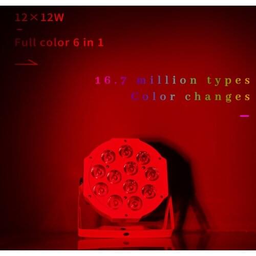 12x12w flat par led With Remote Control White Led Par Light 12*12W RGBW 4in1 Disco DJ Bar Party Wedding Stage Light
