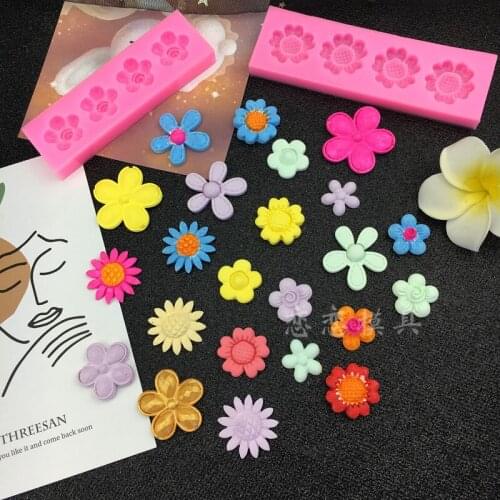 Flower silicone mold sunflower petal candy cake decoration baking tool chocolate DIY drop mold kitchen tools