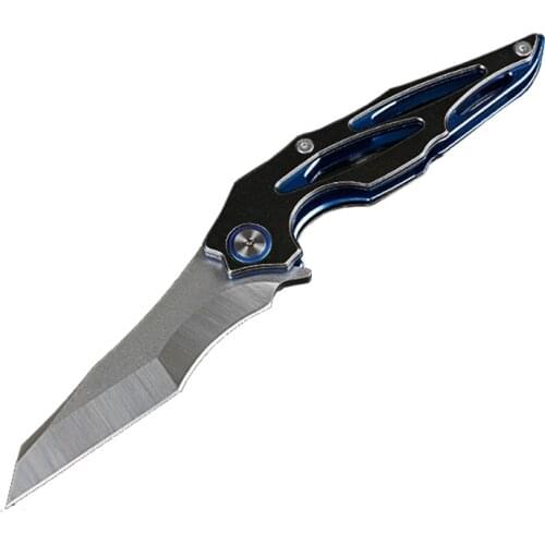 Ball Bearing Flipper Folding Knife 8Cr13Mov Satin Blade Stainless Steel Handle M5359