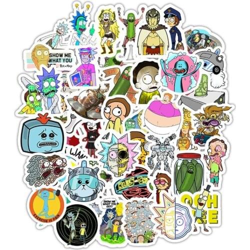 50pcs/Pack Waterproof Cartoon Cucumber Stickers Skateboard Suitcase Guitar Luggage Laptop Stickers Kid Classic Toy