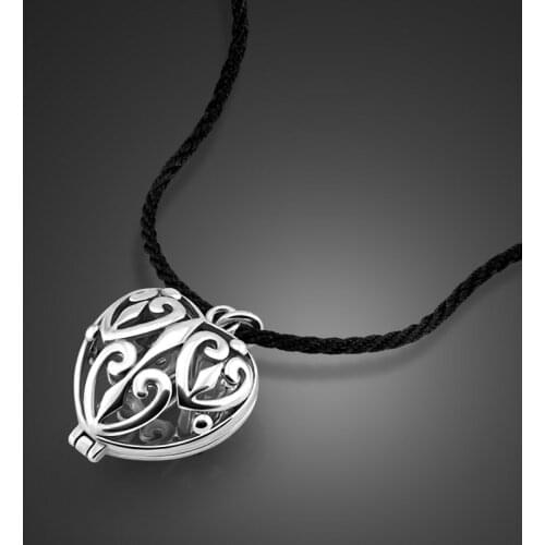 Retro Hollow out pattern can open heart pendant. New fashion Solid 925 sterling silver necklace For woman silver jewelry gift