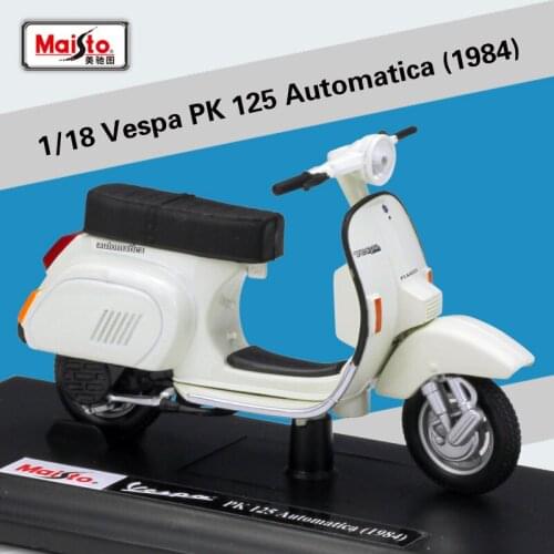 Welly 1:18 Diecast PK 125 Automatica 1984 High Simulator Motorcycle Bike Scooter Motorbike Alloy Metal Model
