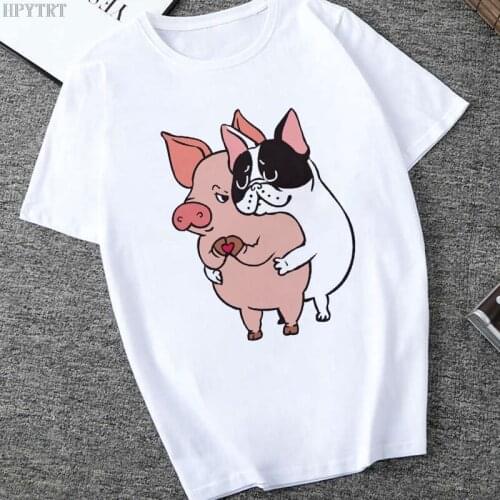 Leisure Women T-shirt fashion cute funny pig printing white T shirt summer Harajuku short-sleeved Tshirt Female Tops clothing