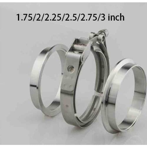 1.75/2/2.25/2.5/2.75/3 inch V-Band Clamp Male/Female Flange Kit V-band Turbo Exhaust Pipes Car Accessories