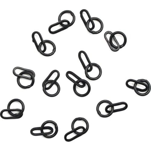 20Pcs Carp Fishing Metal Rig Rings Micro Double Ring Carp Hook Connector Ring for Hair Chod Rig Carp Fishing Tackle Accessories