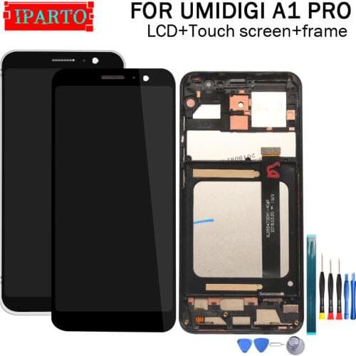 5.5inch UMIDIGI A1 PRO LCD Display+Touch Screen Digitizer +Frame Assembly 100% Original New LCD+Touch Digitizer for A1 PRO+Tools