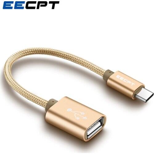 EECPT USB OTG Type C to USB Adapter OTG Fast Charging Type-C Charger Data Cable Converter for Macbook Samsung Xiaomi Huawei LG