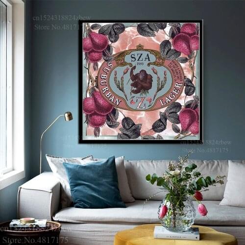 SZA Poster Rapper Singer Music Album Z Ctrl Drew Barrymore Kiss Me More Canvas Painting Wall Art Posters and Prints Home Decor