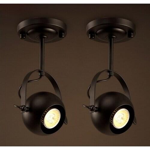 American LOFT led vintage iron ceiling light for restaurants clothing store living room ceiling lamp