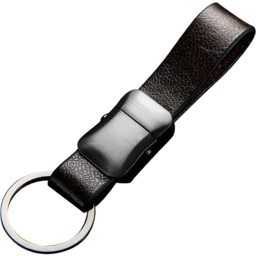 Top Men Key Chain Metal Keychain Women Real Leather Fashion New Car Key Ring High quality Key Holder Best Gift Jewelry