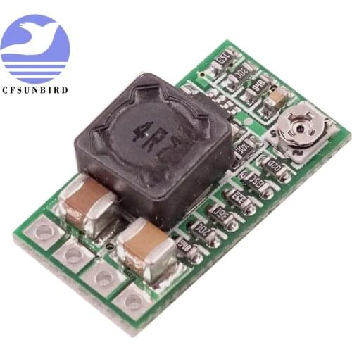 CFsunbird 10PCS/LOT Mini DC-DC 12-24V To 5V 3A Step Down Power Supply Module Buck Converter Adjustable Efficiency 97.5