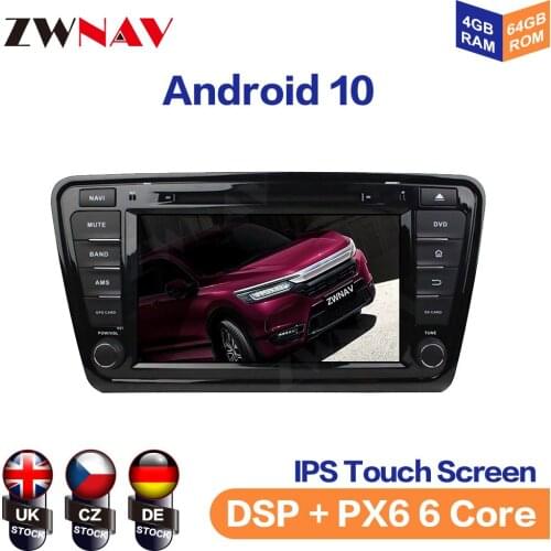 DSP Android 10 Octa Core Car DVD Player GPS Navigation For Skoda Octavia 2014-2016 Auto Radio Muiltmedia Player Stereo Head Unit