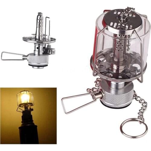 Hot sale Mini Camping Lantern Gas Light Portable Tent Glass Lamp Butane 80LUX Light BL