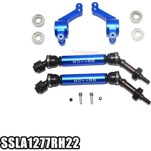 GPM STEEL+ALUMINIUM WIDEN REAR CVD DRIVE SHAFT W. KNUCKLE ARM For TRAXXAS SLASH 4X4 LOW-CG 68086-21 RC Upgrade