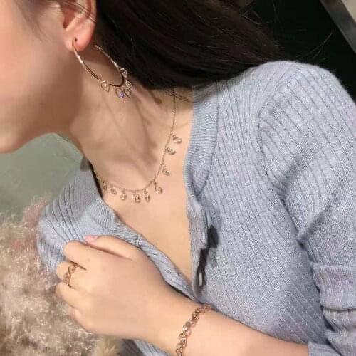 Janekelly 4pcs Bridal Zirconia Full Jewelry Sets For Women Party, Luxury Dubai Nigeria CZ Crystal Wedding necklace sets