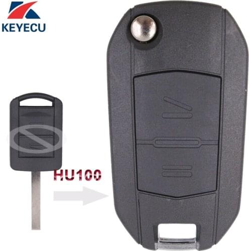 KEYECU Replacement Modified Flip Folding Remote Key Shell Case Fob 2 Button for Opel Corsa Agila Meriva Combo