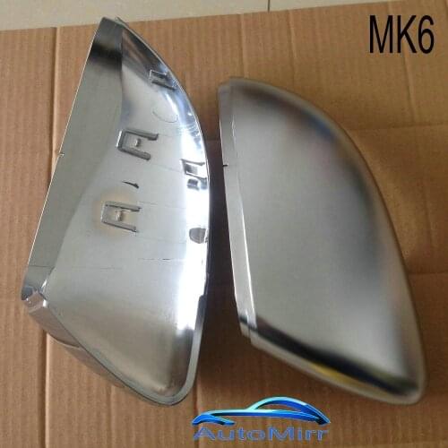 Kibowear For VW Golf GTI 6 MK6 R20 Matte Chrome Side Wing Mirror Covers Satin caps GTD
