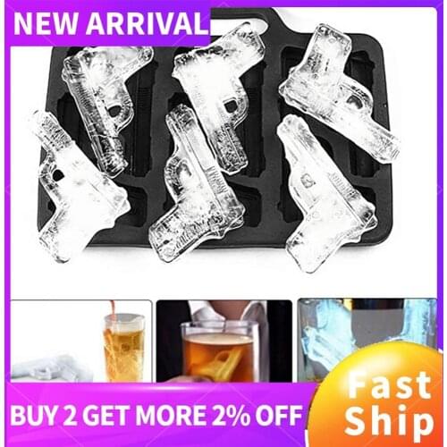 Ice Cube Maker DIY Creative Gun Bullet Skull Shape Tray Chocolate Mold Home Bar Party Cool Whiskey Wine Ice Cream Bar Tool Cool