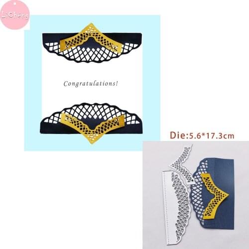 Flower Border Metal Cutting Dies Scrapbooking Photo Album Cards Making Embossing Folder Craft Stencil Stamps and Slimline Dies