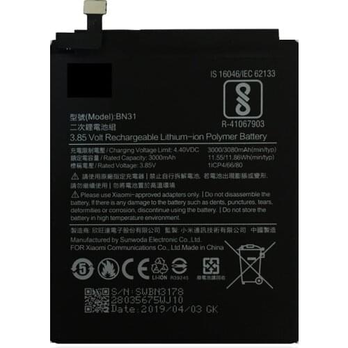OhMyTech Xiaomi Redmi 5A Phone Batteries