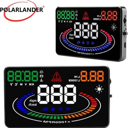 Over Speed Alarm Reflection Head Up Display OBD2 Interface HUD Car OBD II Driving GPS E300 Auto Projector 5.5 Inch Screen