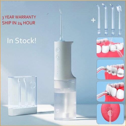 Portable Oral Irrigator Dental Irrigator Teeth Water Flosser bucal Ultrasonic Tooth Cleaner waterpulse 200ML with Tank Nozzles