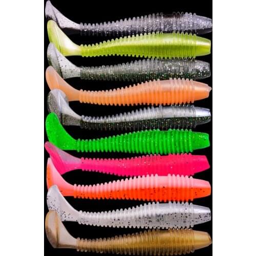 10pcs/lot 6cm 7cm 7.5cm Silicone Shad Baits Swimbait Wobblers Fishing Soft Lures Artificial Softbait Lures For Trout Catfish